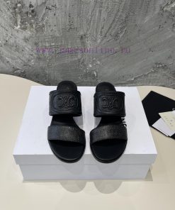 Celine High Heels Sandals With Layered Leather Heel And Almond Shaped ToeTRIOMPHE Leather Stick eztawgm4