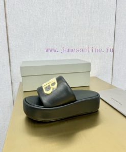 🩴🩴 𝐁𝐚𝐥𝐞𝐧𝐜𝐢 * 𝐠𝐚 Parisian Family 2024 Summer New Thick Bottom Slope Heel Slippers Invincible Hei 0ighiy16