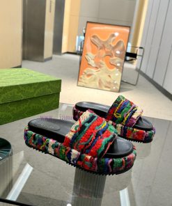 Full Year Shipment Gucci's Latest Limited Edition Thick Soled Slippers In 300 Colors Are Availa q6sd90gu