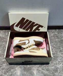 Travis Scott X Jordan Air Jordan 1 Low Low Cut White Brown Powder ️ Simple And Elegant Design G ihc3i920