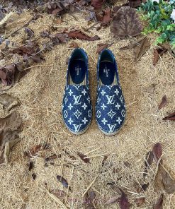 LV/Louis Vuitton 22ss New Unisex Couple Fishing Shoes Starboard Flat Canvas Casual Shoes Tell T hu0s88ot