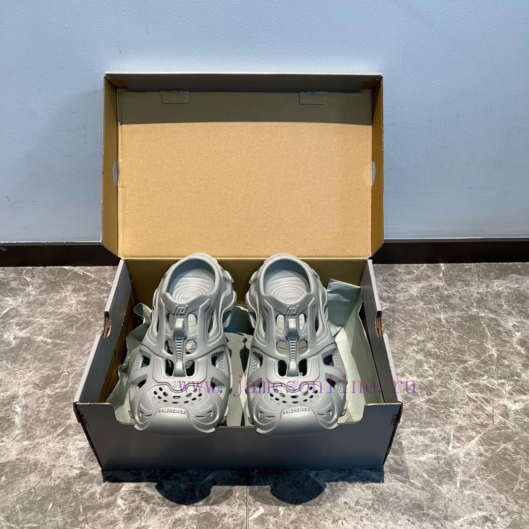 Balenciaga Balenciaga HD Sneaker Rubber Comfortable Thick Bottom Baotou Slippers Grey ️ Comfort 91e342g6 - Image 5