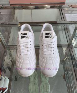 Miu Miu 2024SS New Thick Soled Casual Height Increasing White Shoes Miu Miu's New 'comfort Real 6vdjs6e9