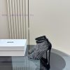 DOLCE&GABBANA Women's High-heeled Rhinestone Mesh Boots Elastic Design Pull Design High Heels G 0w4u3sib