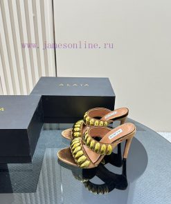Black Color 360ALAIA24 Spring/summer Silver Metallic Suede Sandals Have Insights Into Women's B zcrkwrxo