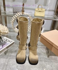 Miumiu 2024 Autumn/Winter New Limited Edition Lock Mouth Short Boots New Colors Explosive Boots fn7u6vdm