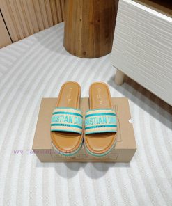 -24Ss New Dior Riviera Dway Embroidered Thick Soled Slippers In Jelly ColorThis Dway Thick Sole 2p3d6y4w