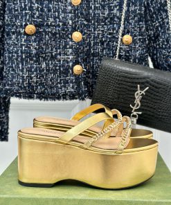 Gucci24S Spring/Summer New Product ShowThick Soled Chain SlippersGucci Embodies A Sense Of Luxu uyrb1eqz