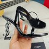 RiceSaint Laurent Slim Heeled Sandals 2024 Early Autumn Synchronized YSL Rhinestone Buckle Deco 0rn5swr4