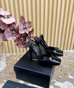 New YSL Saint Laurent - SS2024 Summer Fish Mouth High Heels New Fashion High Heels Sandals————— tlzyj838