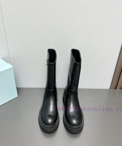 Top TierPrada 24vs Autumn/Winter Latest Explosive Martin Boot SeriesRound Toe Thick Soled Boots s7l8ojku