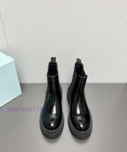Top TierPrada 24vs Autumn/Winter Latest Explosive Martin Boot SeriesRound Toe Thick Soled Short bnz44gfp