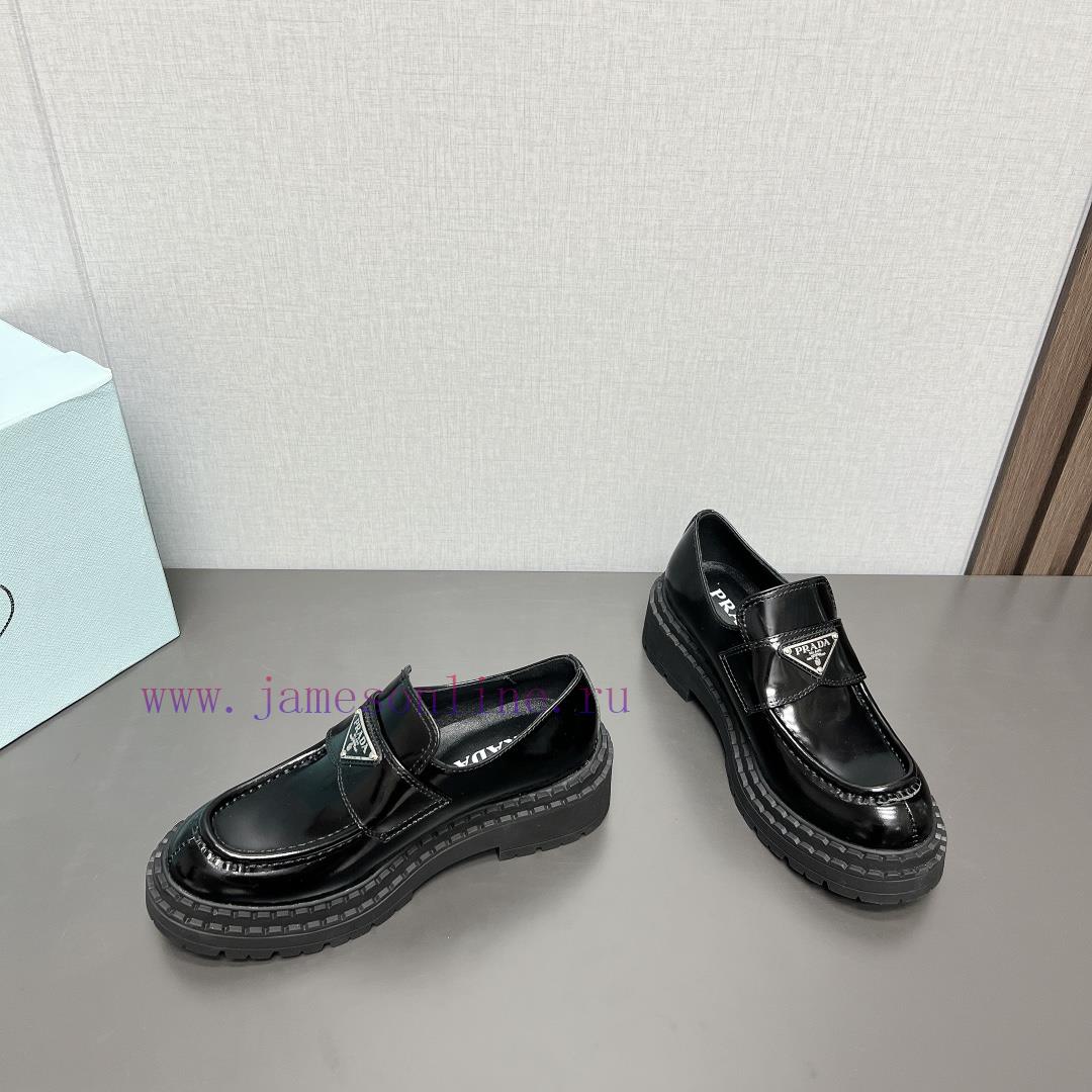 Top TierPrada A~2024 Spring/Summer Purchasing Grade Classic Thick Bottom Casual 'Round Head Tri sztmjx0c - Image 4