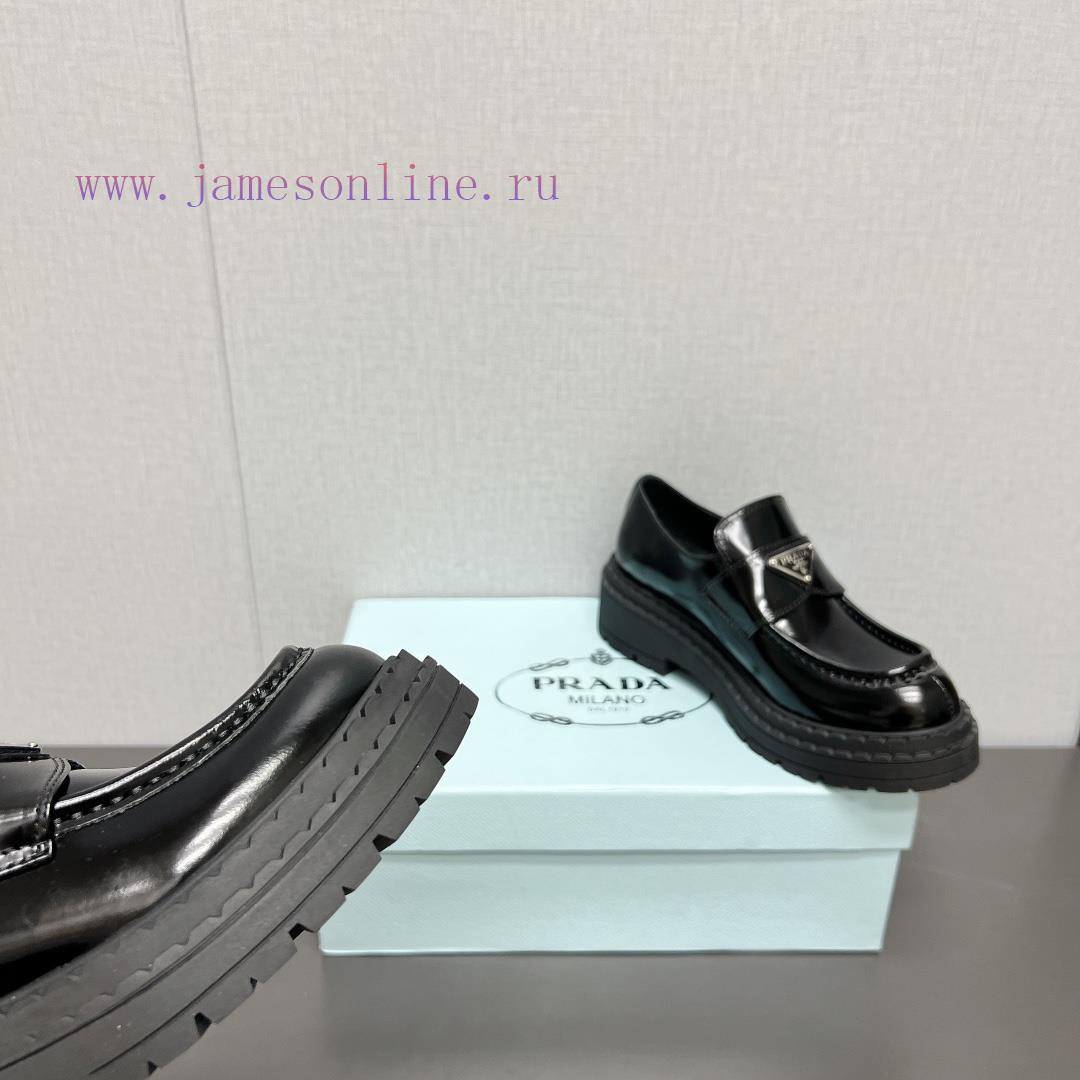 Top TierPrada A~2024 Spring/Summer Purchasing Grade Classic Thick Bottom Casual 'Round Head Tri sztmjx0c - Image 8