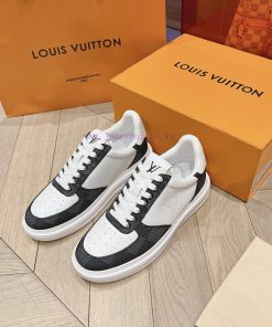 LV New White Shoes Men's Checkerboard SeriesGrid Color Blocked Pure Cowhide 3D Printed Breathab urfq9xzd