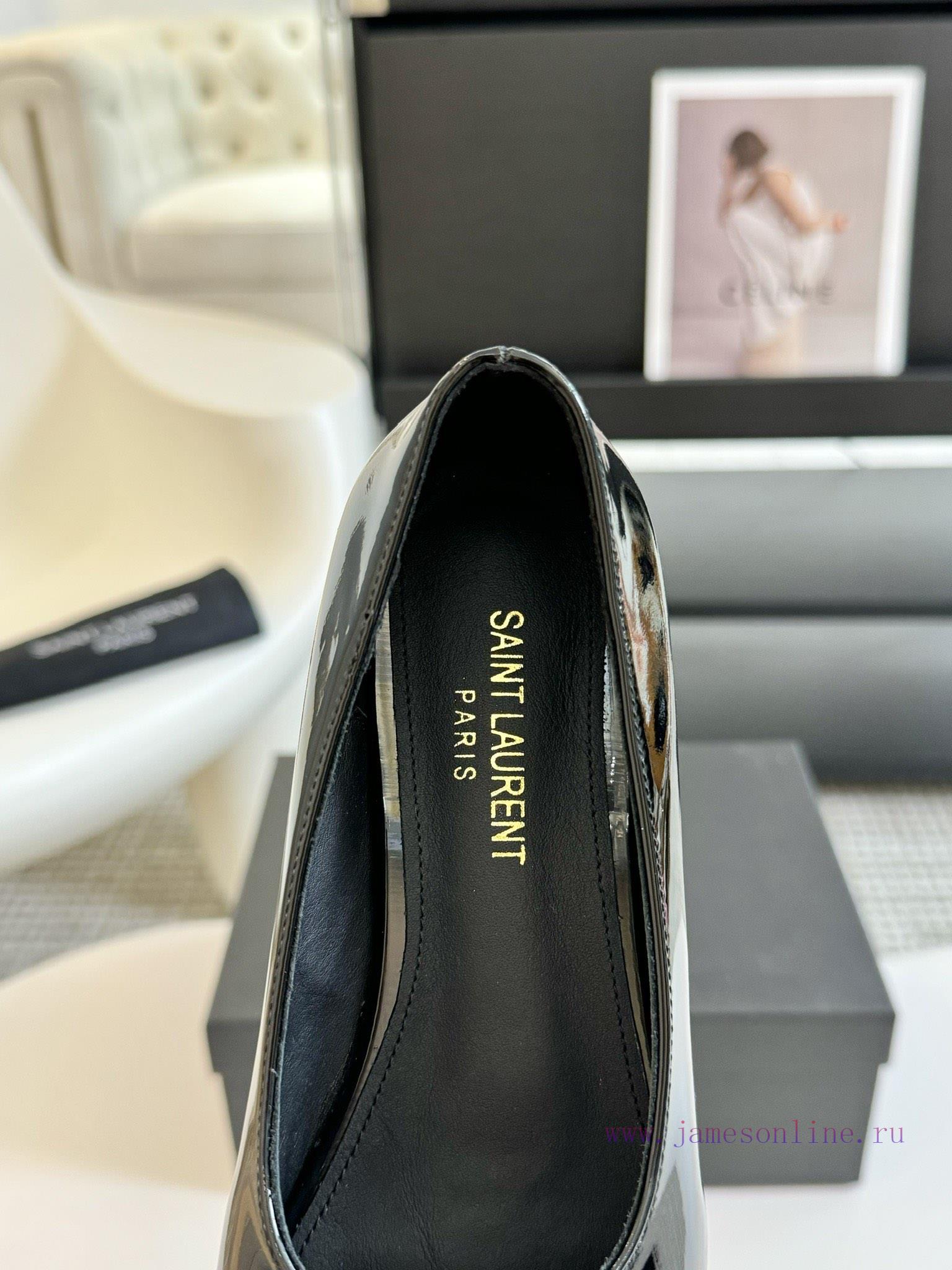 SAINT LAURENT YSL Pointed Flat Sole Single ShoeWho Loves These Retro Animal Patterned Flat Shoe aihsfmgq - Image 6