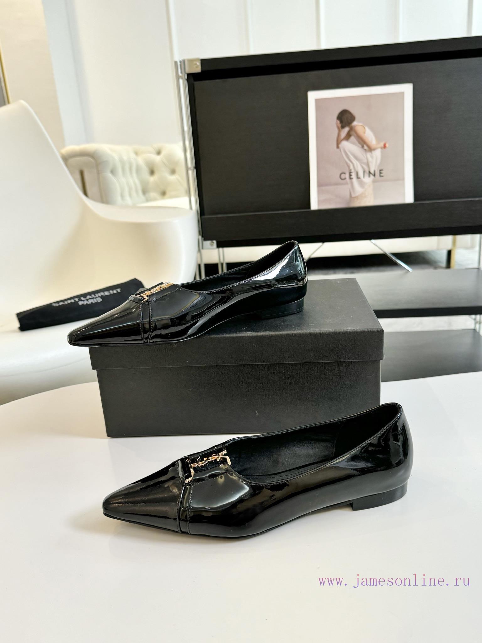 SAINT LAURENT YSL Pointed Flat Sole Single ShoeWho Loves These Retro Animal Patterned Flat Shoe aihsfmgq - Image 7