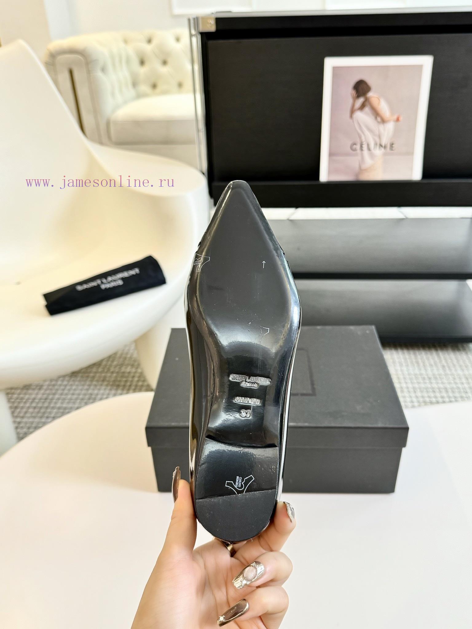 SAINT LAURENT YSL Pointed Flat Sole Single ShoeWho Loves These Retro Animal Patterned Flat Shoe aihsfmgq - Image 9