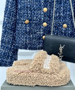 Balenciaga | Balenciaga 24S New Product Letter Embroidered Thai Thick Bottom Di Hairy SlippersT 89v4xtpp