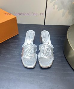 2024 Early Spring New LV Donkey Brand Louis Vuitton Classic Explosive Hollow Out Thick Heel Sli 51pvq0v2