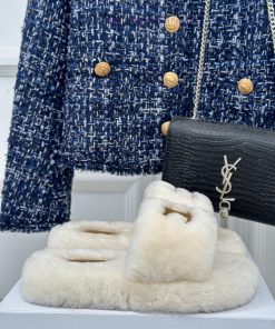 CELINE/Celine Classic Autumn/Winter Thick BottomLazy Hairy SlippersThis Season's Celine Made Me d46lqs18