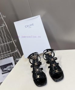Celine Spring/Summer Retro Triumphal Arch Fashionable Coarse Heels Sandals Summer Paired With S h7shu1ha
