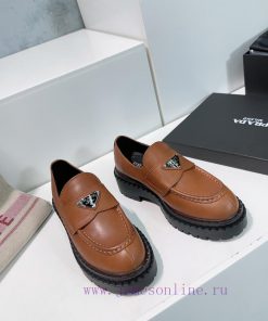 Top Quality PRADA 24ss Autumn And Winter Sponge Cake Thick Sole Retro Rubbing Classic Triangle dj0gfz9f