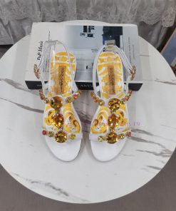 New Release - Top DG2024 Official Website Synchronizes New Rhinestone Toe Flat SandalsA-level R 55yg3w6b