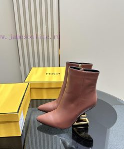 FENDI Short Boots F Thick Heel Ankle BootsThe F And Design Of The Mold Are Extremely Colorful A lb86m1re
