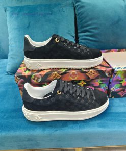 This Time Out Sports Shoe Features Louis Vuitton MONOGRAM Embossed Suede Leather With A Sheepsk 1glha23i