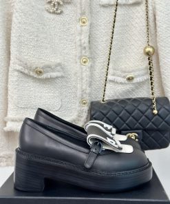 Chanel | Chanel Classic Flip Top Double C Panda Thick Bottom LoafersSuper Fragrant Grandma's Ho r3pco354