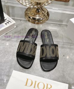 Dior 2024 Spring/Summer New DWAY Flat Bottom One Word Drag Pattern Novel Bold Stunning Essentia 0bpuq3ow