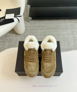 Men's 10Prada Purchasing Level Prada 2024 Autumn And Winter Training Shoes Sports Fur Shoes Cot fa5jwigu