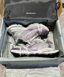 Top Balenciaga 3xl Mesh Distressed Lace Up Low Top Dad Shoes In Purple. The Exterior Design Of j3ibzrbu
