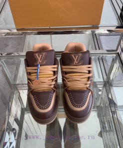 Couple's LV Trainer PVC Sneakers Each Style's Color Matching Is Great. Trainer's Foot Feel Is R 79od75zg