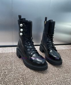 Dior 2024 Autumn/Winter New D-Strike Series Punk Style Lace Up Women's Boots Star Same CD Lette ajytr3op