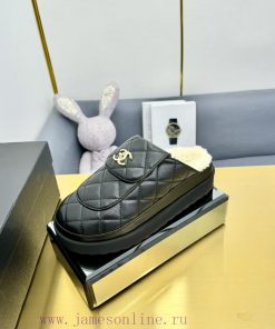 High QualityChanel's New Fur MopChanel 2024 Popular M ü Ller Shoes With Thick Sole Casual Half drp6wj1f