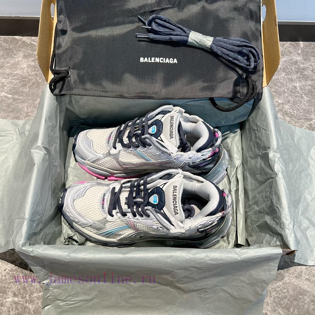 Top Balenciaga Balenciaga Runner Round Head Strap In Midnight Grey And Deep Blue ️ This Simple 57jxh85a - Image 4
