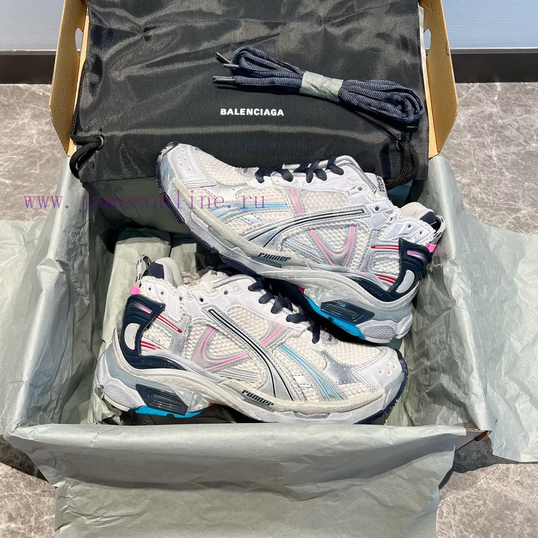 Top Balenciaga Balenciaga Runner Round Head Strap In Midnight Grey And Deep Blue ️ This Simple 57jxh85a - Image 7