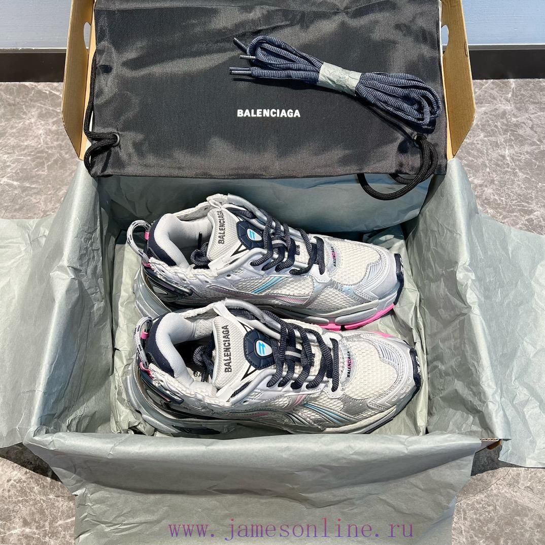 Top Balenciaga Balenciaga Runner Round Head Strap In Midnight Grey And Deep Blue ️ This Simple 57jxh85a - Image 12