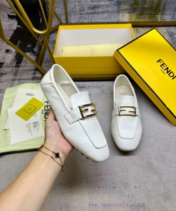 Latest FENDI Loafers Made Of Soft Sheepskin Fabric With Gold Fasteners And Sheepskin Insoles Si xb9553rp