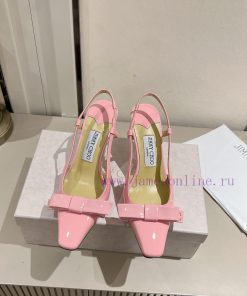 Jimmy Choo 2024 Spring/Autumn ADALEE Bow Leaky Heel Sandals Sling Back Strap Design Fashionable 4178guwh