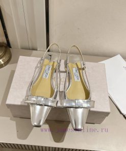 Jimmy Choo 2024 Spring/Autumn ADALEE Bow Leaky Heel Sandals Sling Back Strap Design Fashionable qym32b6b