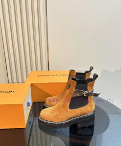 Louis Vuitton 2024Top LV Short Boots Made Of Genuine Leather With Thick Heels Made Of Authentic knofa7cr