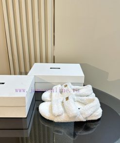 Dolce&Gabbana 24Ss Velcro Hairy SandalsArtificial Fur On The Shoe SurfaceArtificial Fur InsideA pn1nk2uj