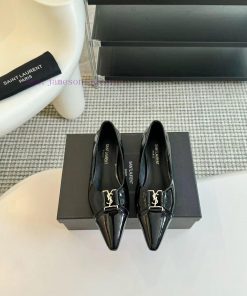 YSL Saint Laurent SAINT LAURENT 2024 Pointed Flat Sole Single ShoeWho Loves These Retro Animal e9d6xpa2