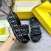 FENDI's Latest Popular Broadband Thick Soled Slippers Are Made Of Gray Denim Material With The useh02ez
