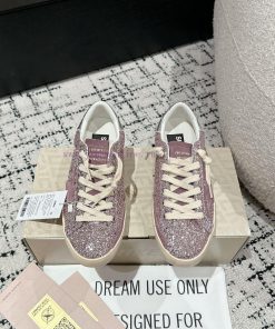 Top Women's Style𝐆𝐨𝐥𝐝𝐞𝐧 𝐆𝐨𝐨𝐬𝐞 𝐒𝐮𝐩𝐞𝐫𝐬𝐭𝐚𝐫｜Golden Goose Deluxe Brand 24/  New Purple Star Silver T yjbw0wb7