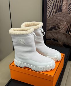 Herme…s Fw24 New Arrival～Hermes 24 Autumn/Winter Snow Boots New ProductThe Foam Material Sole I n7ish7mi
