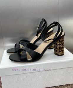 Dior 2024 Autumn/Winter New Icon Series Cylindrical Heel Strap Women's Shoes CD Star Same High r5wolrs6